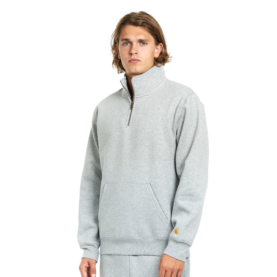 Sweatshirt Carhartt WIP Chase Neck Zip Sweat Grå | I027038.00M.XX, 0