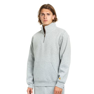 Sweatshirt Carhartt WIP Chase Neck Zip Sweat Grå | I027038.00M.XX, 0