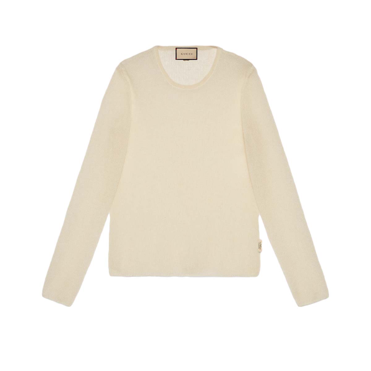 Sweater Gucci Silk Mohair Sweater Ivory Beige | 758085 XKDIQ 9166, 0