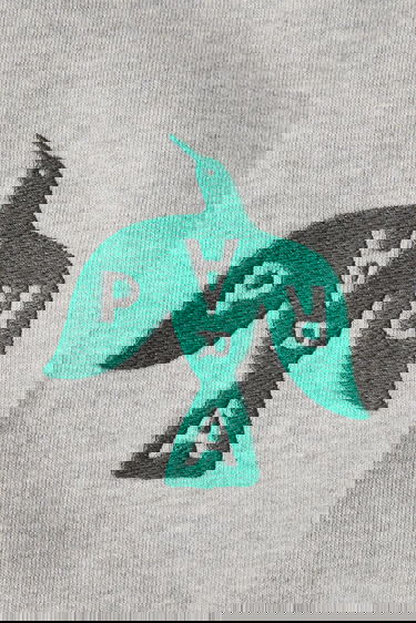 Sweatshirt By Parra CROW LOGO Raglan Sleeve Hooded Sweatshirt Grå | 54325, 3