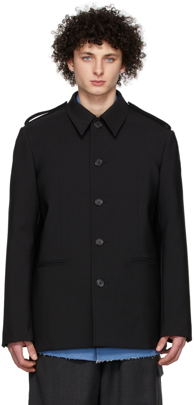 Skjorte We11done We11done Regular Collar Jacket Sort | WD-JK1-22-084-M-BK