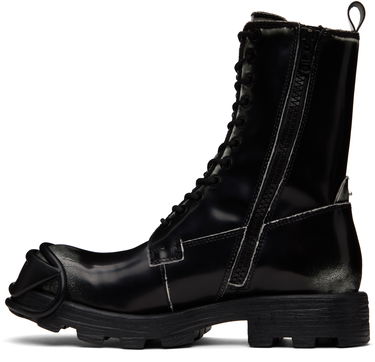 Sneakers og sko Diesel D-Hammer Bt D Lace-Up High-Top Boots with Shiny Finish and Rubber Toe Sort | Y03228-P8435-H1532, 2