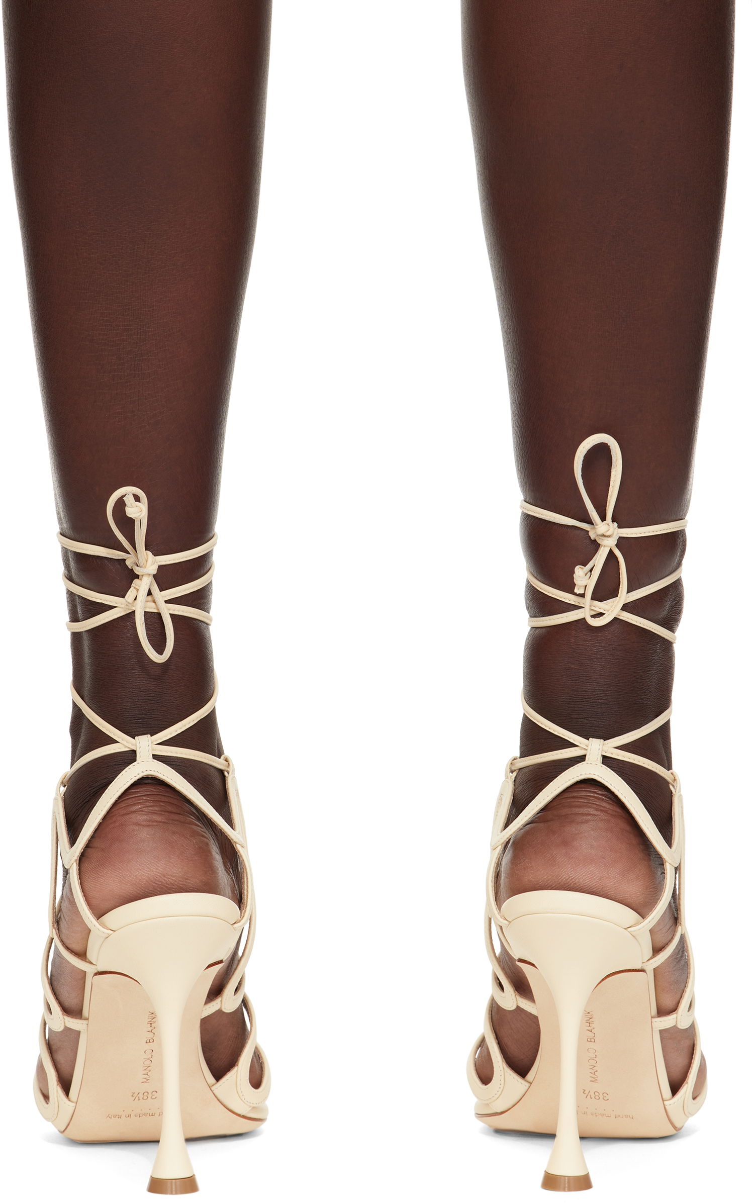 Tilbehør Manolo Blahnik Manolo Blahnik Fawda Heeled Sandals Beige | 125-2839, 1