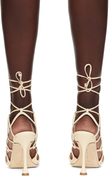 Tilbehør Manolo Blahnik Manolo Blahnik Fawda Heeled Sandals Beige | 125-2839, 1