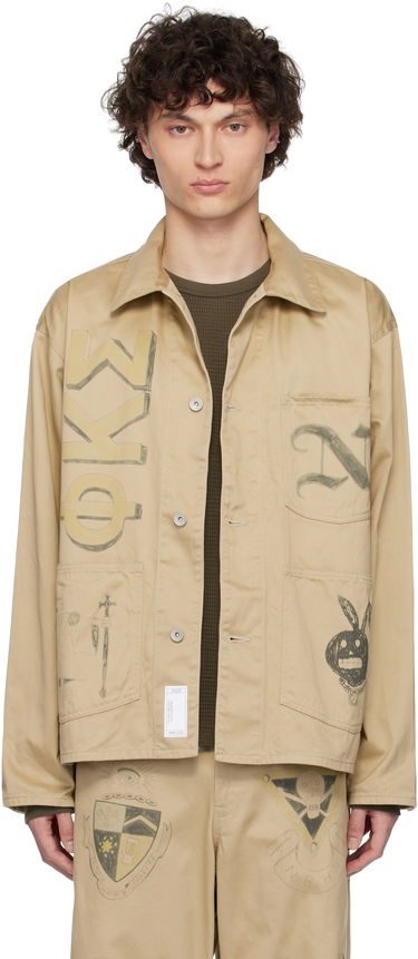 Jakke Neighborhood Neighborhood Memorial Coverall Jacket Beige | 251AQNH-JKM01, 0