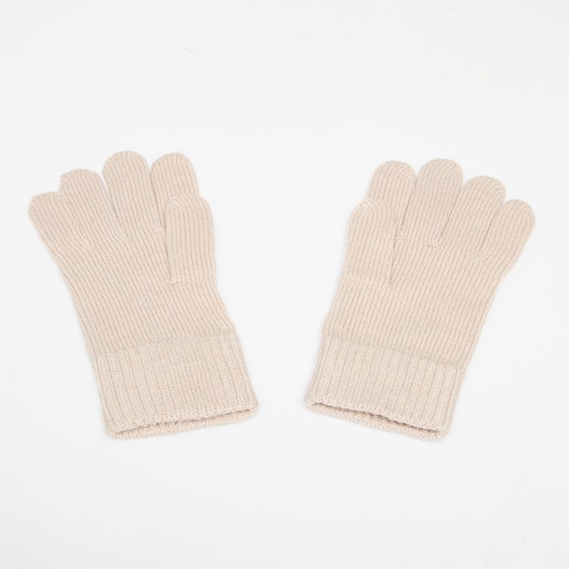 Handsker CALVIN KLEIN Calvin Klein Patch Wool Knitted Gloves Beige | LV14D8031G RMU