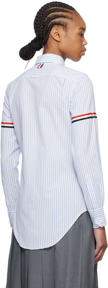 Skjorte Thom Browne Thom Browne Striped Oxford Shirt with 4-Bar Blå | FLL005O-F0810, 2