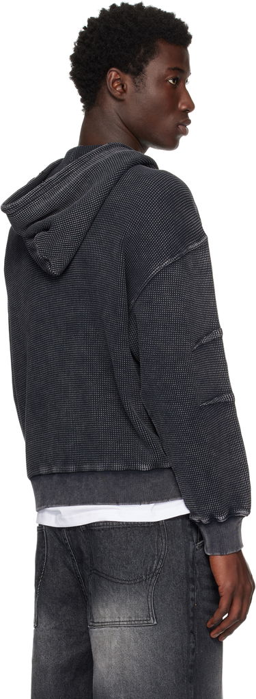 Sweatshirt Dime Dime Premium Waffle Zip Hoodie Sort | DIMESU258BLK, 2