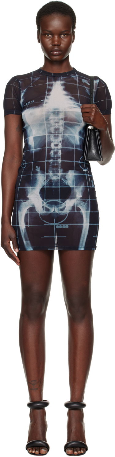 Kjole Jean Paul Gaultier Jean Paul Gaultier 'The Squeletor' Mesh Minidress Sort | 25/33-F-RO310-T580-005956, 0