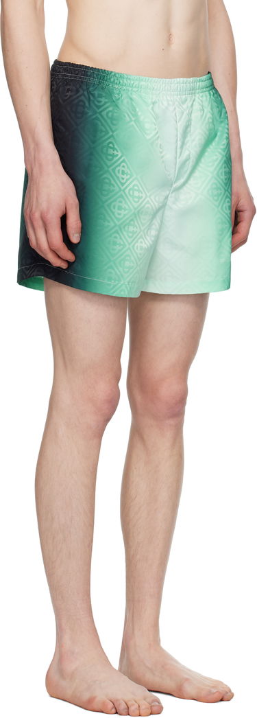 Badetøj Casablanca Casablanca Gradient Monogram Jacquard Swim Shorts Grøn | MPF25-TR-224-01, 1