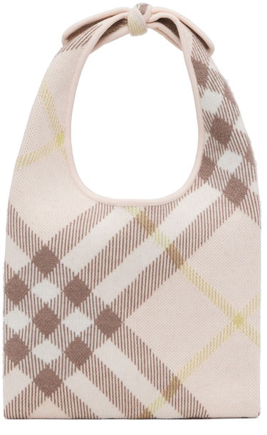 Mulepose Burberry Burberry Check Tie Tote Bag Lyserød | 8112008, 0