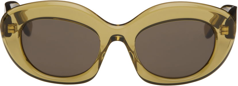 Solbriller Loewe LOEWE Curvy Logo Cat-Eye Sunglasses Grøn | LW40153I5196E 192337199646