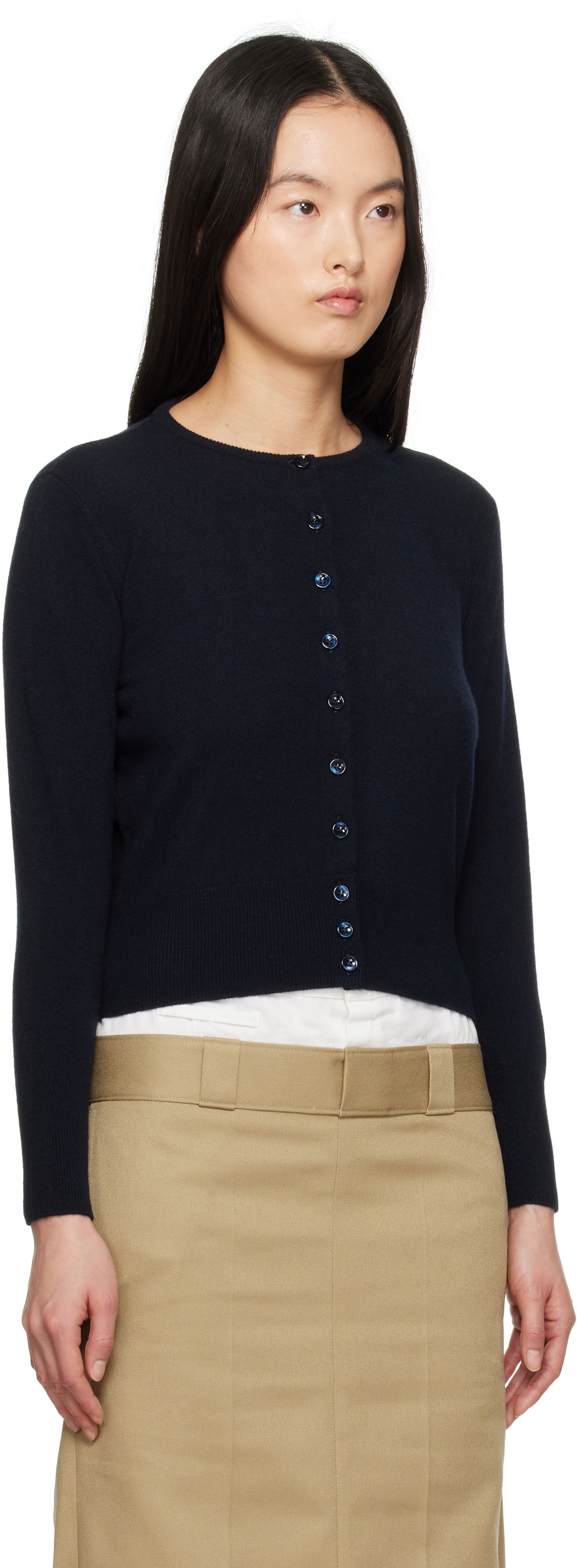 Sweater Maison Margiela Maison Margiela Wool Knit Cardigan Mørkeblå | S51HP0016 M13090, 1