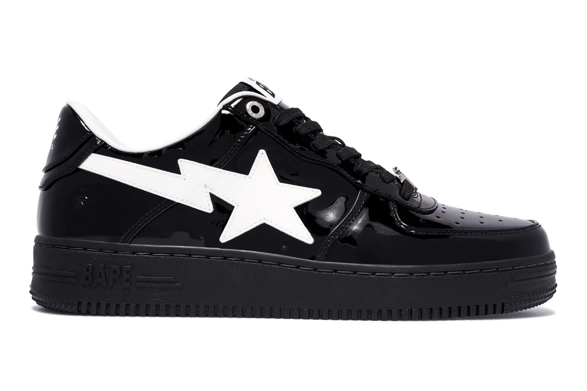 Sneakers og sko BAPE Bape Sta #2 Black/White Sort | 0ZXSHM191302M-BLK, 0