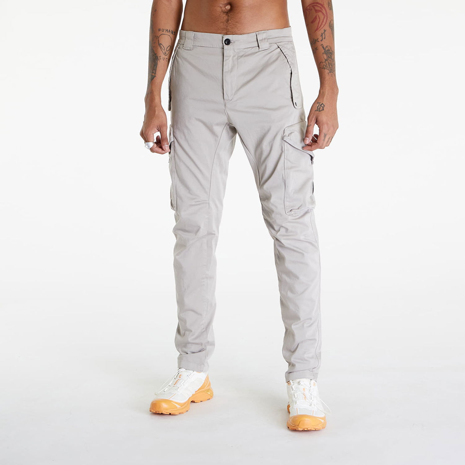 Cargo bukser C.P. Company Stretch Sateen Ergonomic Lens Cargo Pants Goat Grå | 16CMPA058A005694G-319, 0