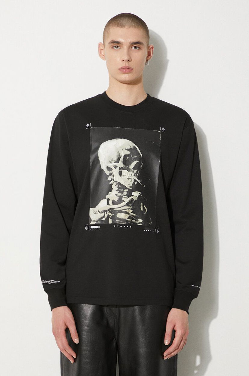 T-shirt Stampd STAMPD Skeleton Relaxed Fit Graphic Long Sleeve T-Shirt Sort | SLA.M3249LT.BLK