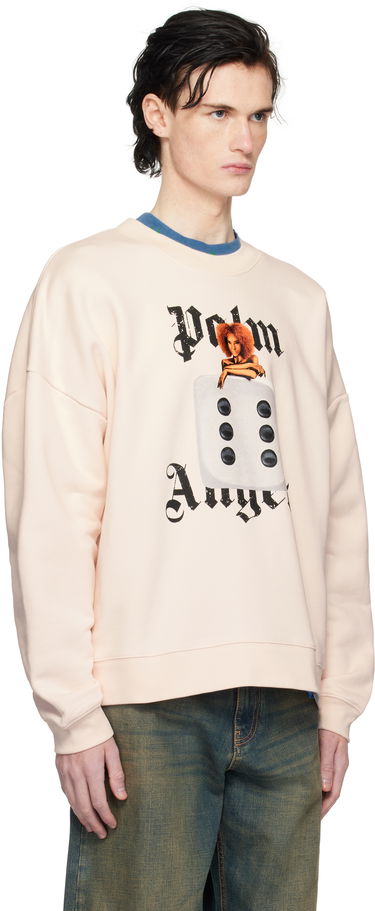 Sweatshirt Palm Angels Holly Pin Up Graphic Sweatshirt Lyserød | PMBA080S25FLE0033C10, 1