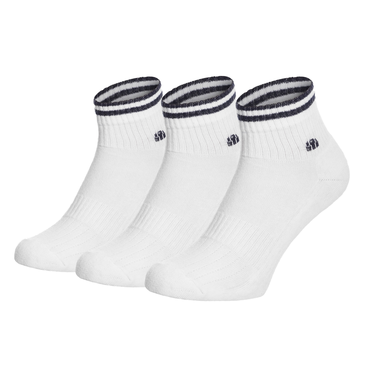Sokker Ellesse Super Striped Ankle Socks 3-Pack Hvid | ELS241101-02, 0