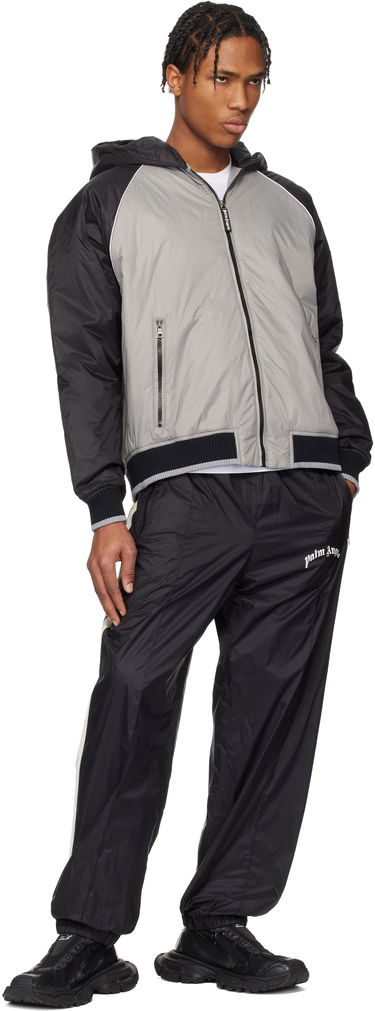 Bomberjakke Palm Angels Palm Angels Curved Logo Windbreaker Jacket Grå | PMEA289S25FAB0010910, 3