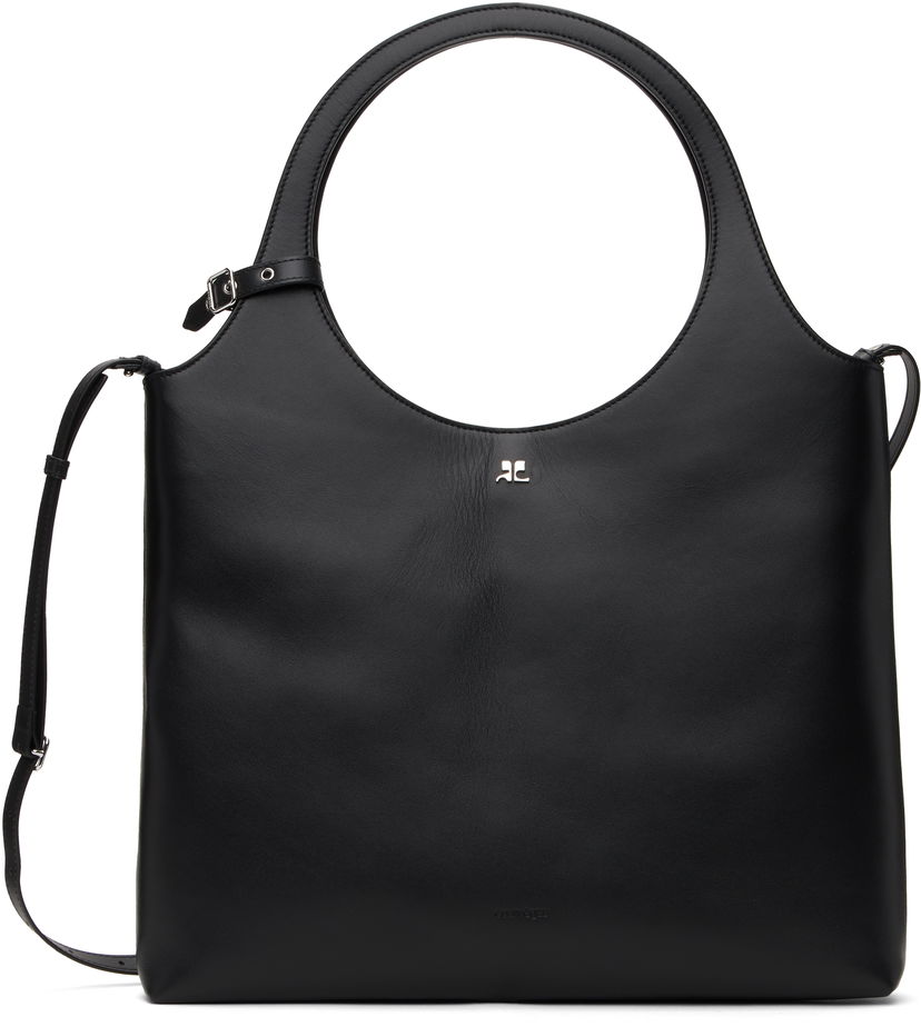 Håndtaske Courrèges Courrèges Holy Day Leather Tote Bag Sort | 125GSA161CR0065