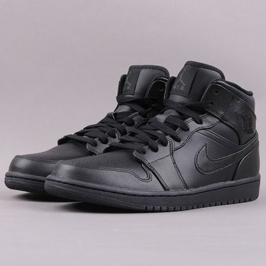 Sneakers og sko Jordan Air Jordan 1 Mid 2013 ''Triple Black'' Sort | 554724-010, 1