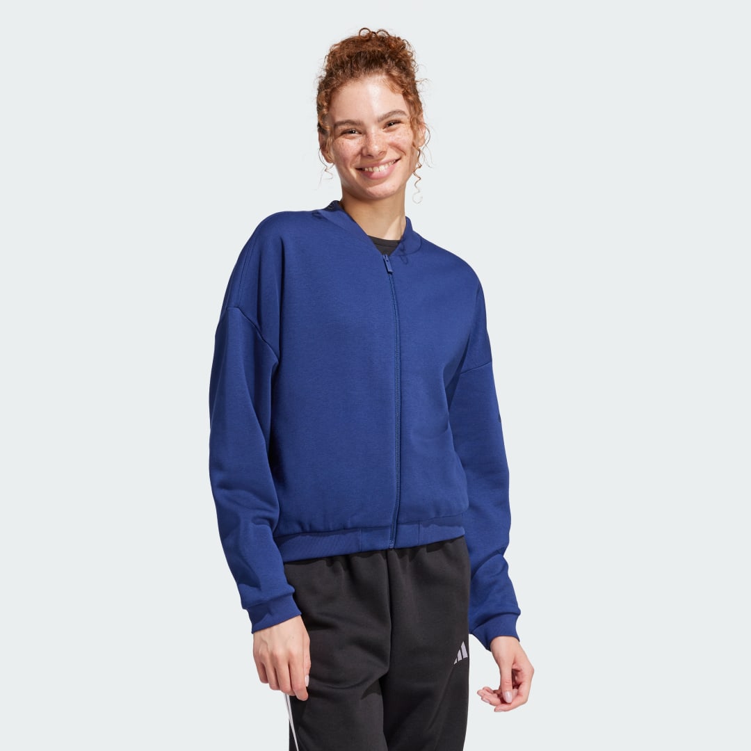 Bomberjakke adidas Performance Essentials Logo Bomber Jacket Blå | JD9968, 0