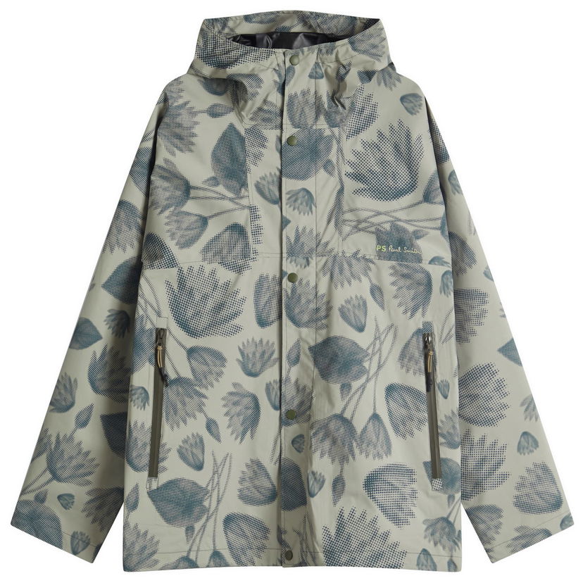 Regnfrakke Paul Smith Paul Smith Pixilated Flower Print Hooded Jacket Grøn | M2R-153Z-P22255-61