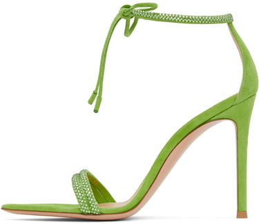 Sneakers og sko Gianvito Rossi Montecarlo Suede Heeled Sandals Grøn | G61408-15RIC-CAM, 2