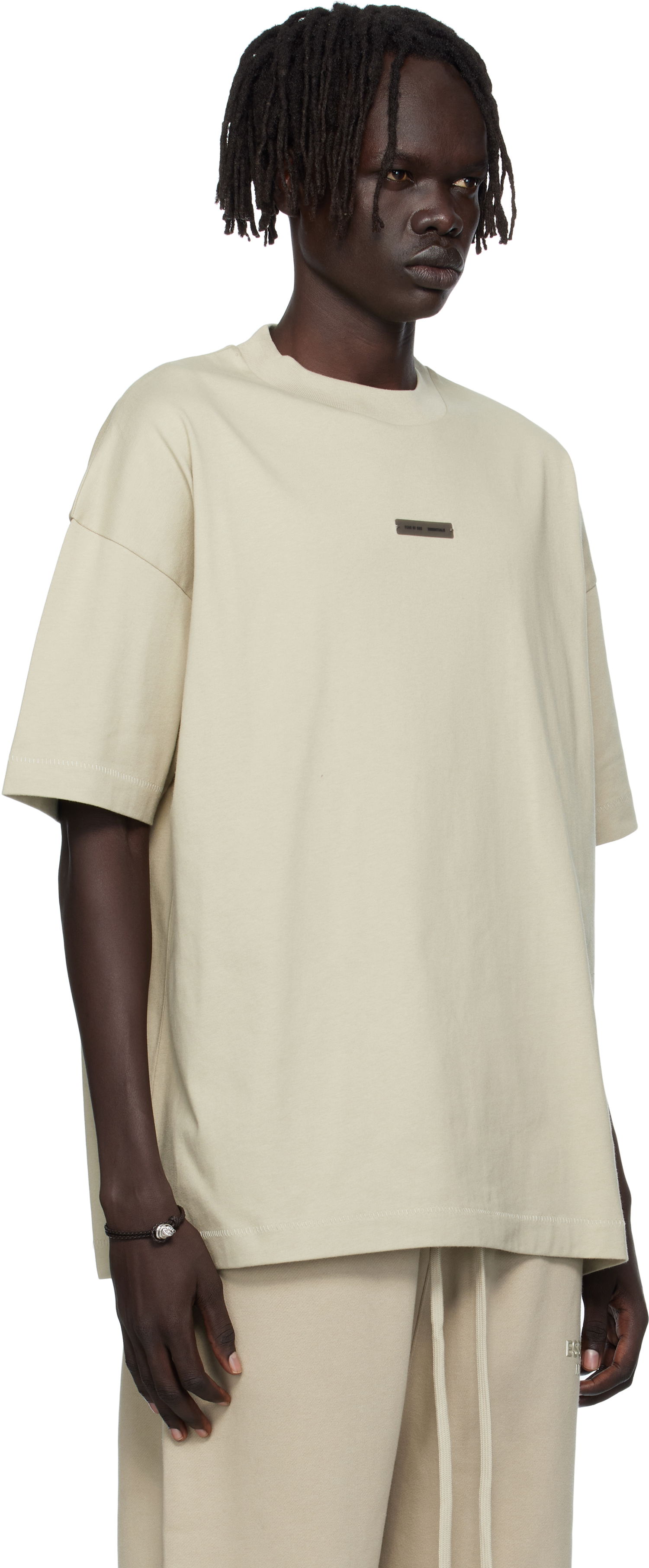 T-shirt Fear of God ESSENTIALS Classic Fit T-Shirt Beige | 125SP254196F, 1