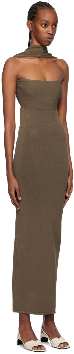 Kjole TOTEME Totême Slip-Through Midi Dress Grøn | 241-WRD1093-YA0028, 1