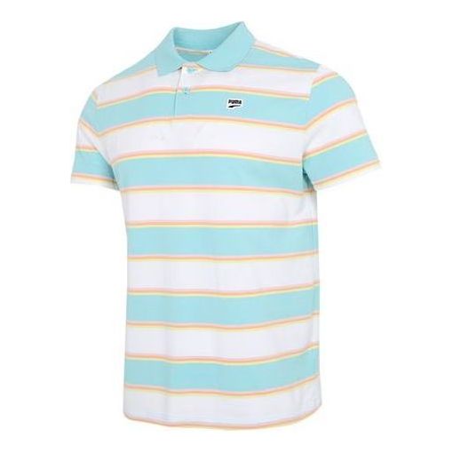 Polo skjorte Puma Downtown Stripe Polo Shirt Blå | 599781-52, 0