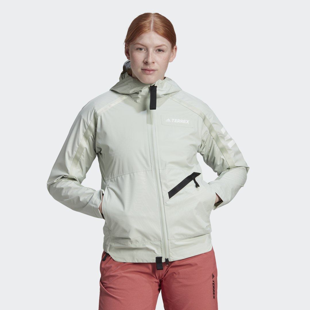 Vindjakke adidas Performance Terrex Utilitas Rain Jacket Grøn | HH9307, 0