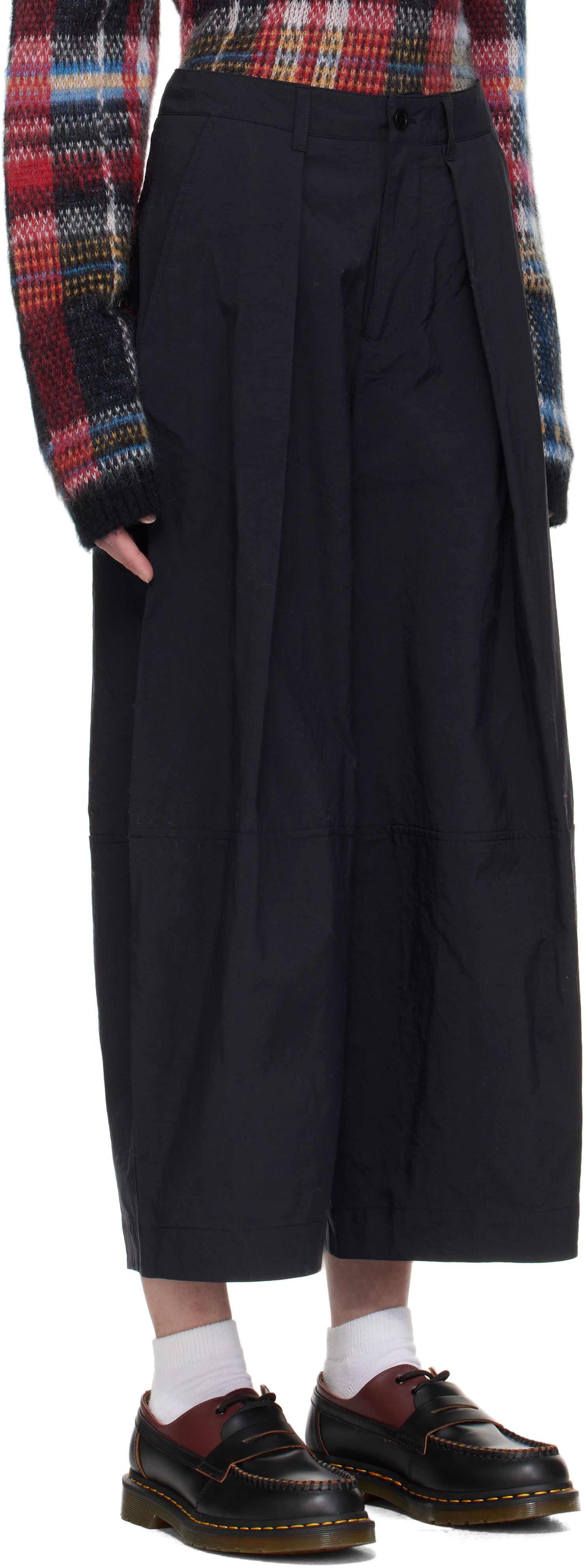 Bukser YMC YMC Deadbeat Pleated Trousers Mørkeblå | Q4XMD, 1
