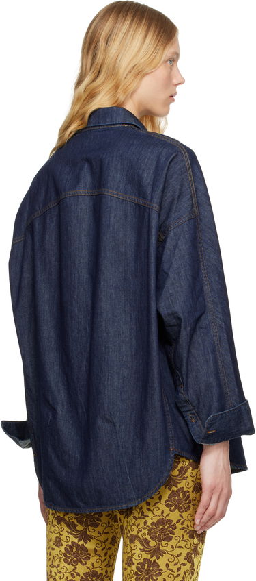 Skjorte Dries Van Noten Dries Van Noten Buttoned Denim Shirt Blå | 251-010729-1553, 2