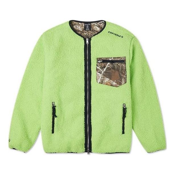 Sweater Converse Reversible Sherpa Jacket Grøn | 10020206-A01