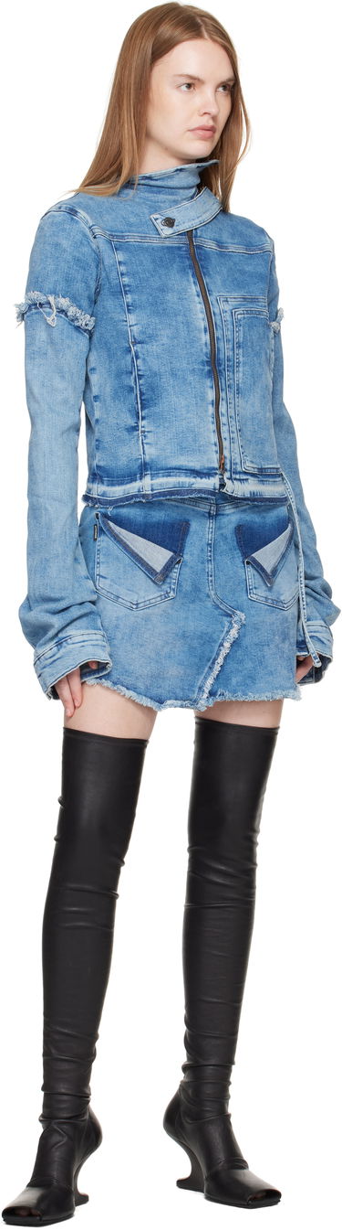 Jakke Ottolinger Ottolinger Drape Collar Denim Jacket Blå | 117-701017-01, 3