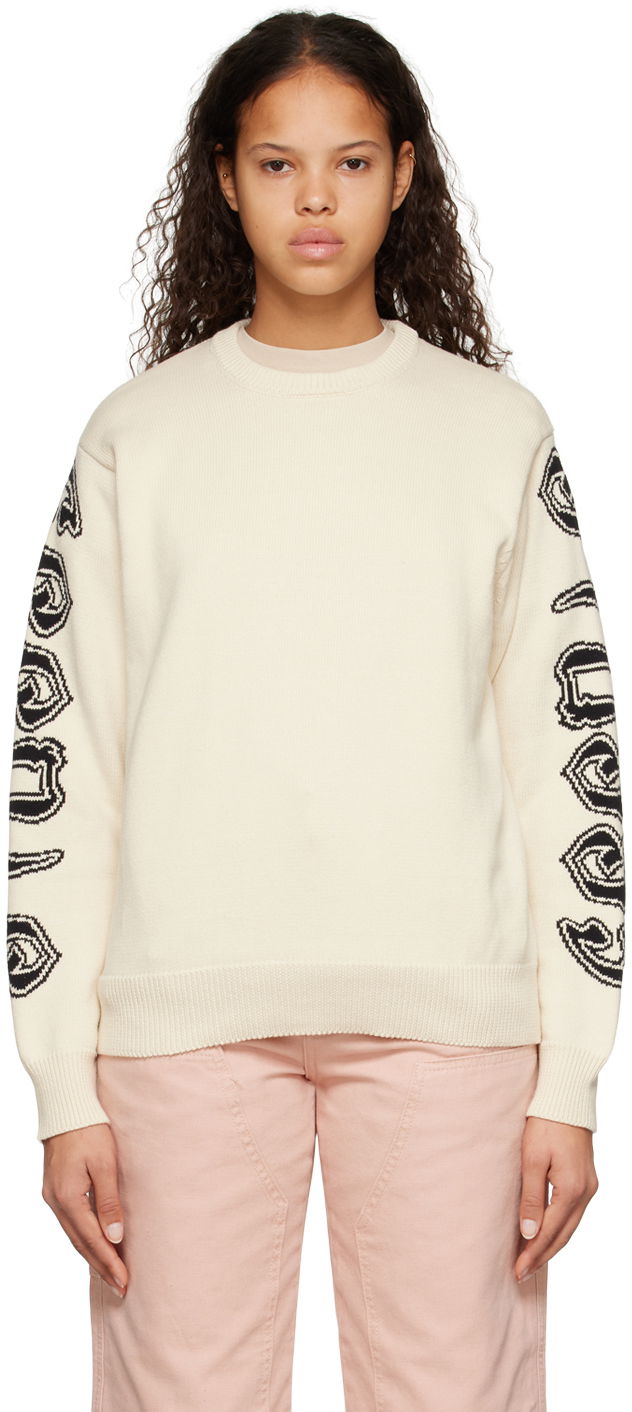 Sweater Stüssy Intarsia Hvid | 117176, 0