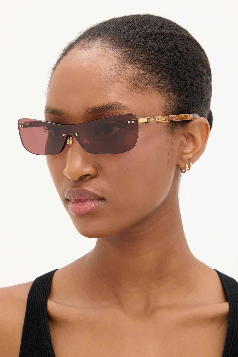 Solbriller Jacquemus Jacquemus MIRADA Sunglasses Brun | JAC69C2SUN
