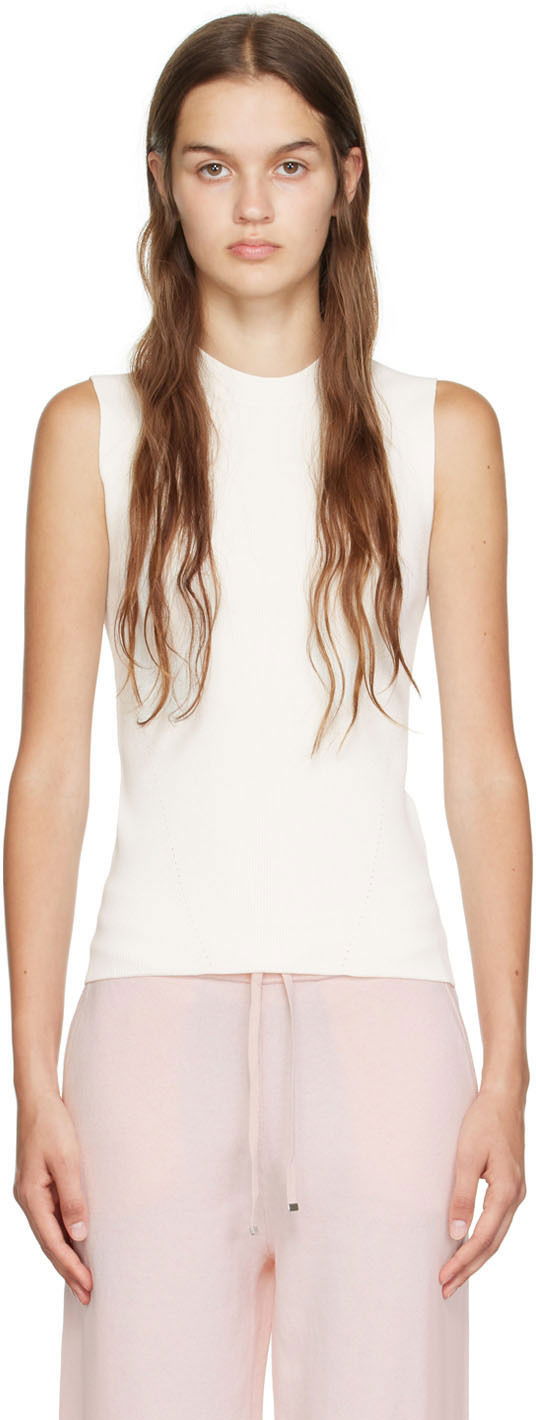 Tanktop BOSS Sleeveless Tank Top Hvid | 50471663 10242275