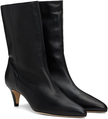 Sneakers og sko BY FAR Lysander Leather Kitten Heel Boots Sort | MWFBO068LL028BK001PL, 3
