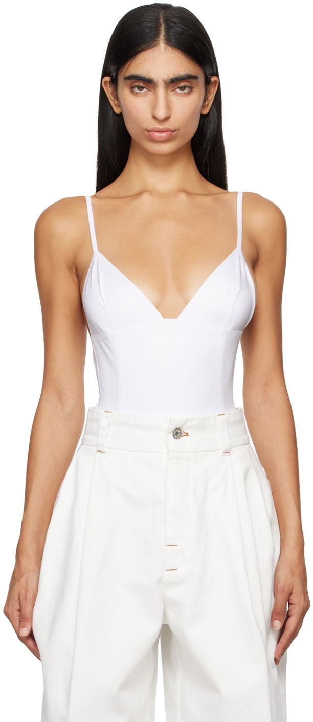 Krop Jacquemus La Casa 'Le body Spallina' Bodysuit Hvid | 24H243JS190-2311