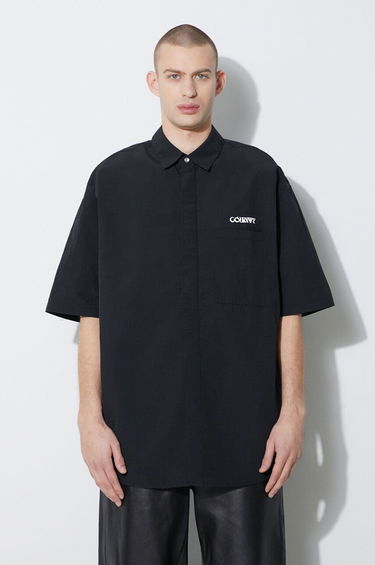 Skjorte Marcelo Burlon Nylon Over Shirt Relaxed Sort | CMGG005S24FAB0011001, 0