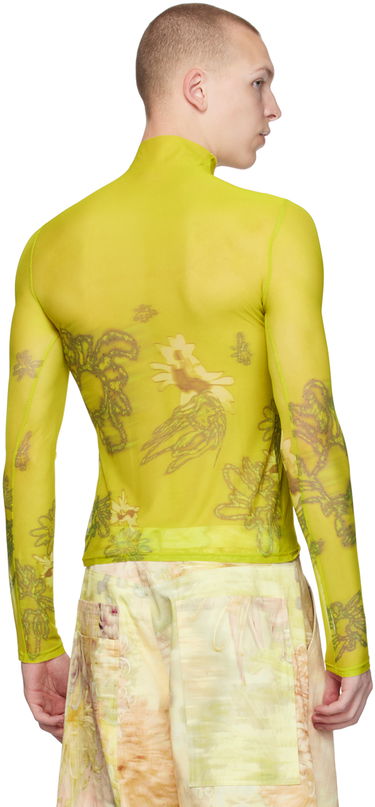 Sweater Collina Strada Collina Strada Thumbtastic Floral Print Mesh Turtleneck Grøn | XX3340, 2