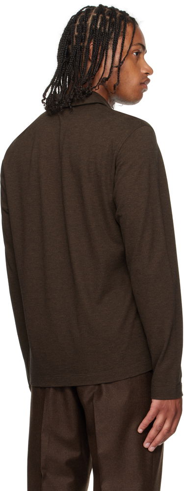 Polo skjorte FERRAGAMO Ferragamo Long Sleeve Polo Brun | 786359, 2