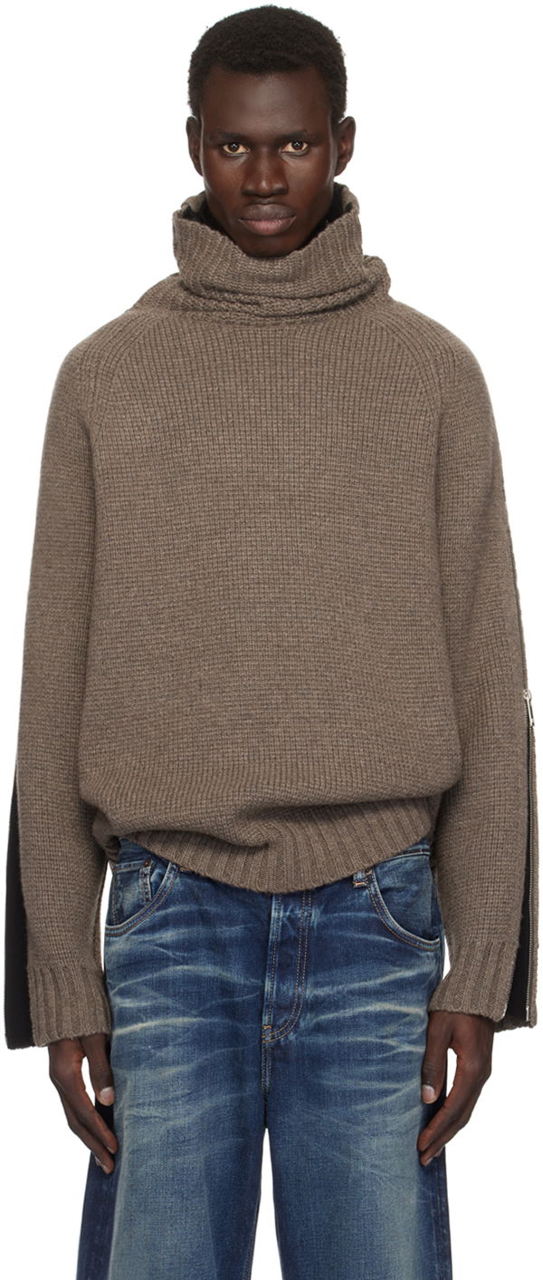 Sweater Helmut Lang Suitcase Turtleneck Sweater Brun | O06HM797, 0