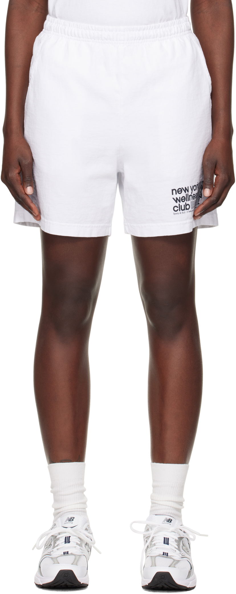 Shorts Sporty & Rich 'Wellness Club' Shorts Hvid | SH039506128WH01