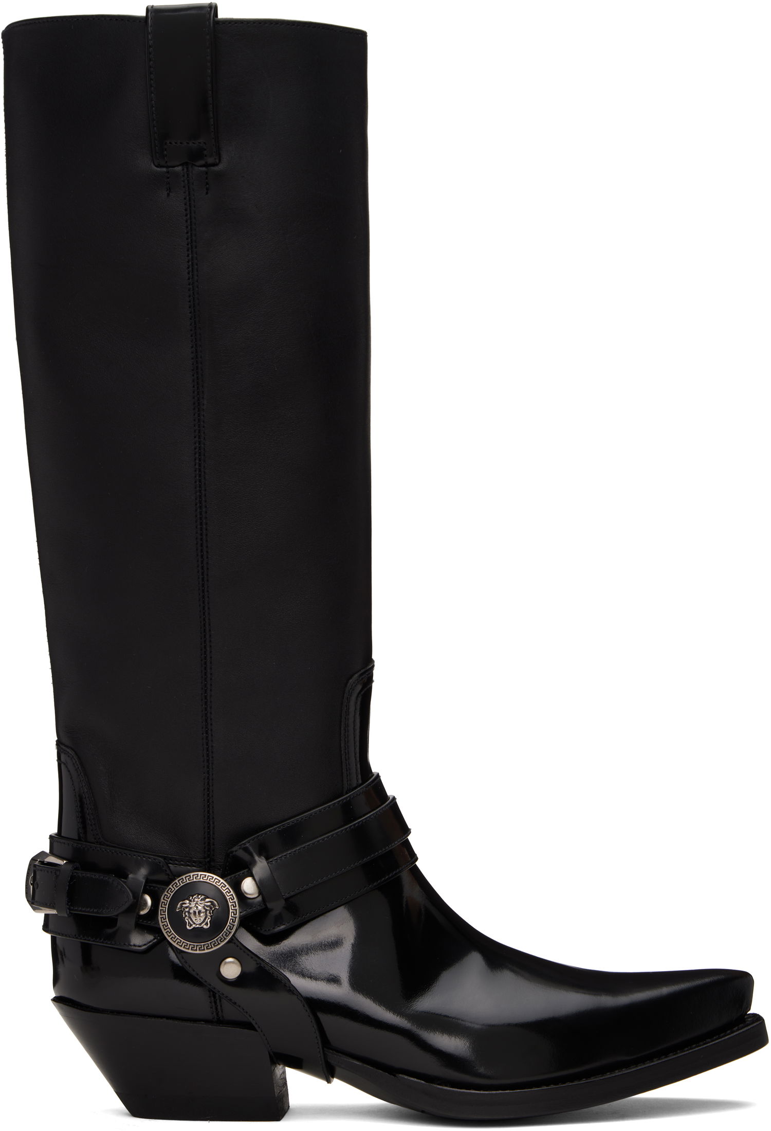 Tøj Versace Versace Texano Knee-High Boots Sort | 1016746_1A12155_1B00I, 0