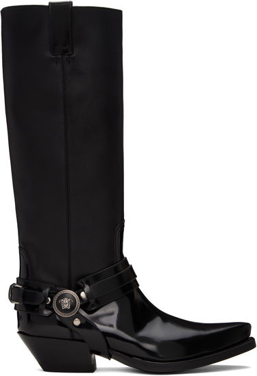 Tøj Versace Versace Texano Knee-High Boots Sort | 1016746_1A12155_1B00I, 0