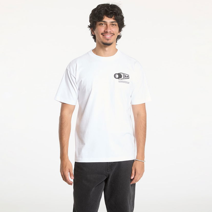 T-shirt OBEY T-shirt Warning White Hvid | 166913948-WHT