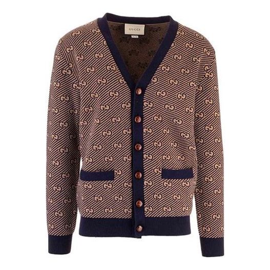 Sweater Gucci Knitting Cardigan Blå | 630412-XKBFZ-4314, 0